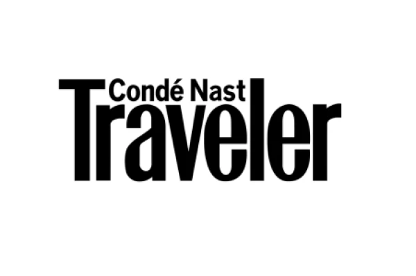The image shows the logo for "Condé Nast Traveler," a popular travel and lifestyle magazine.