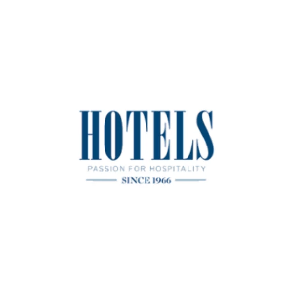 The image features a logo with the text "HOTELS Passion for Hospitality Since 1966" written in a sophisticated font against a white background.