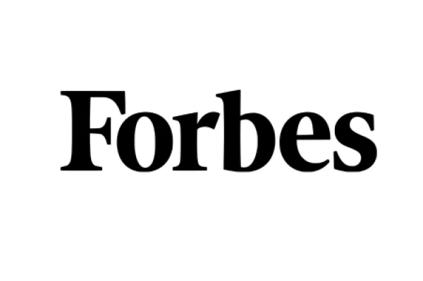 The image shows the Forbes logo in black text on a white background.