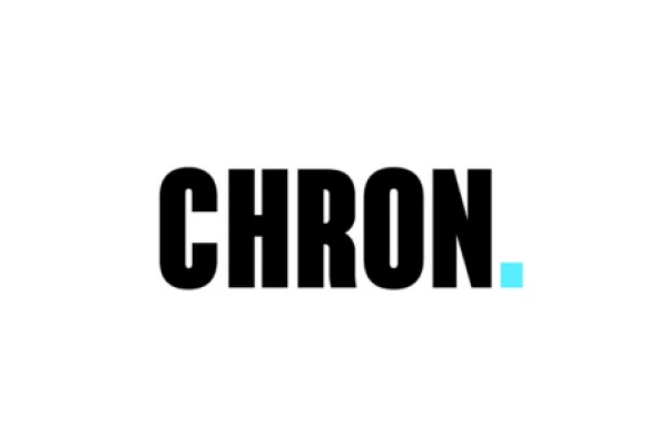 The image shows the word "CHRON." in black letters with a blue period on a white background.